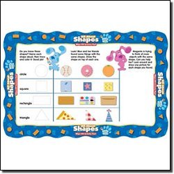  Learning Horizons / Nick Jr. - Blue's Clues - All About Shapes Wipe Off Mat 