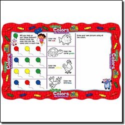  Learning Horizons / Nick Jr. - Dora - All About Colors Wipe Off Mat 