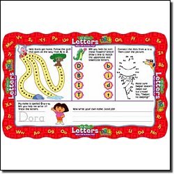  Learning Horizons / Nick Jr. - Dora - All About Letters Wipe Off Mat 